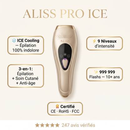 ALISS PRO ICE • ÉPILATEUR À LUMIÈRE PULSÉE