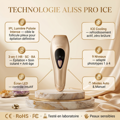 ALISS PRO ICE • ÉPILATEUR À LUMIÈRE PULSÉE